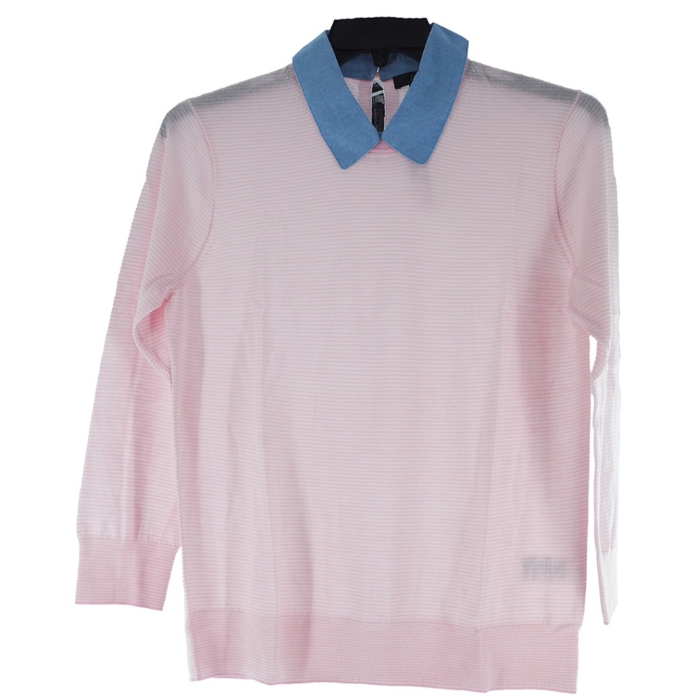 J.Crew Women's Tippi Sweater with Chambray Collar